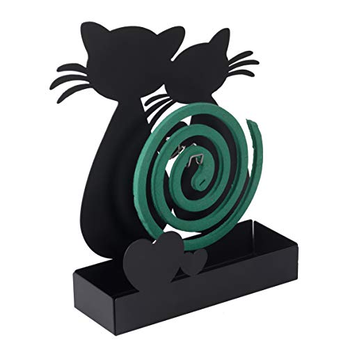 Räucherspiralen Halter Mückenspirale Metall Schwarze Katzen. Halter Mückenspirale Für Drinnen und Draußen 16X5X18 cm von Baroni Home
