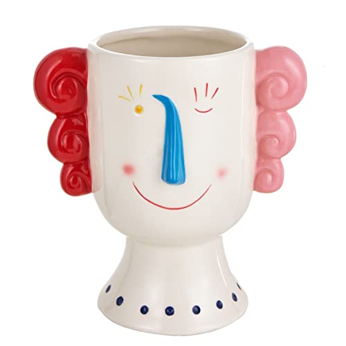 Vase Pop Volto bunt Keramik weiß (Jullare) von Baroni Home