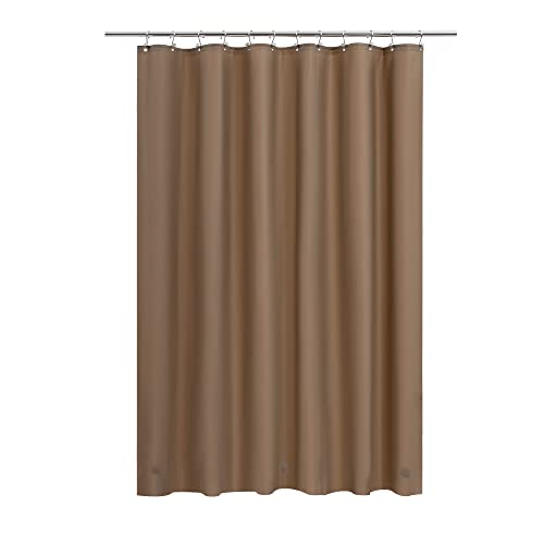Barossa Design Duschvorhang-Innenfutter, Premium-PEVA, BPA- und PVC-frei, kein chemischer Geruch, leichter Duschvorhang in Standardgröße mit 3 Magneten, Metallösen, Braun von Barossa Design