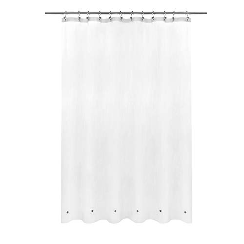 Barossa Design Langes Duschvorhang-Innenfutter mit 6 Magneten, 182,9 x 198,1 cm, wasserdichtes Duschvorhang-Innenfutter aus PEVA für Badewanne, PVC-frei, Metallösen, mattiert von Barossa Design