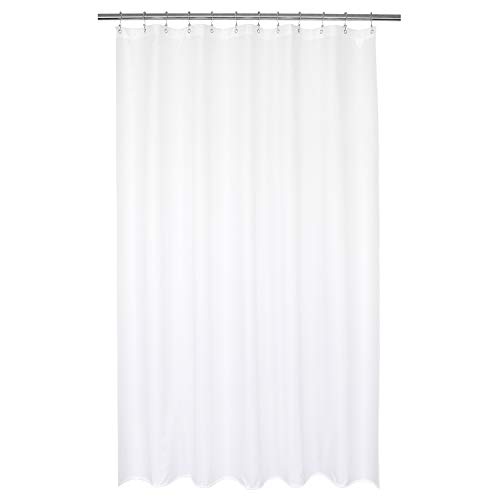 Barossa Design Wasserdichter Stoff-Duschvorhang oder -Einlage, Mikrofaser, 183 x 193 cm (B x H), Hotel-Lang-Duschvorhang, maschinenwaschbar, weißer Einsatz für Badewanne, 183 x 193 cm von Barossa Design