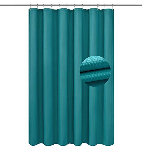 Barossa Design Weicher Mikrofaser-Duschvorhang oder Vorhang, Hotelqualität, maschinenwaschbar, wasserabweisend, Türkis, 178 x 183 cm von Barossa Design