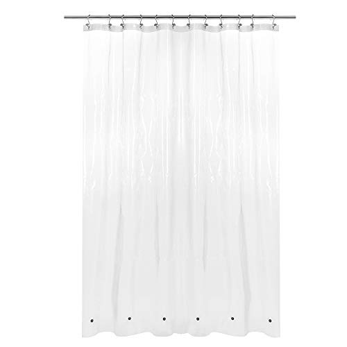 Barossa Design innerer Duschvorhang mit 6 Magneten, transparenter Kunststoff-Duschvorhang, durchsichtiges Vinyl, mit Metallösen, für Badezimmer, transparent, 178 x 183 cm Barossa Design innerer Duschvorhang mit 6 Magneten, transparenter Kunststoff-Duschvorhang, durchsichtiges Vinyl, mit Metallösen, für Badezimmer, transparent, 178 x 183 cm von Barossa Design