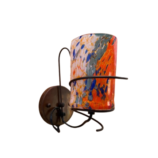 Bunte Glaswandleuchte aus mundgeblasenem Glas, Barovier & Toso Bunte Glaswandleuchte aus mundgeblasenem Glas, Barovier & Toso von Barovier & Toso