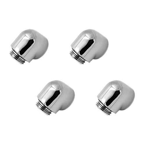 Barrow G1/10,2 cm männlich zu weiblich Extender Armatur, 90 ° Winkel, silber glänzend, 4er Pack von Barrow