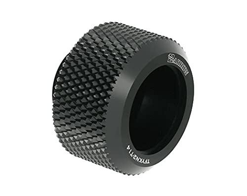 Barrow G1/4-12 mm OD Doppeldichtung, harter Schlauch, Klemmverschraubung, Schwarz von Barrow
