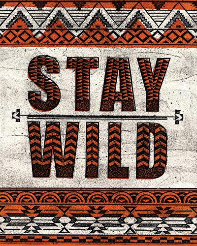 Barry Goodman Stay Wild 40 x 50cm Canvas Print Leinwanddruck, Mehrfarbig, 40 x 50 cm von Barry Goodman