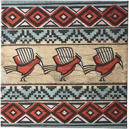 Barry Goodman Tribal Birds 40 x 40cm Canvas Print Leinwanddruck, Mehrfarbig, 40 x 40 cm von Barry Goodman