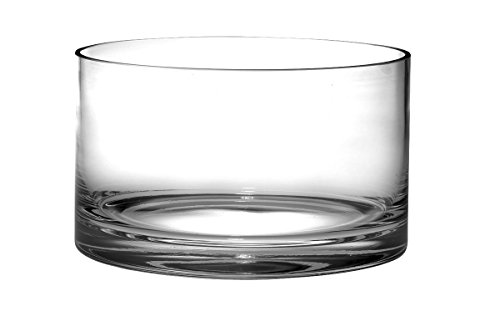 BARSKI – Europäische Qualität Glas – Handarbeit – dick gerade-seitige Salatschüssel – 25,4 cm Durchmesser – großartige Qualität – Made in Europe von Barski