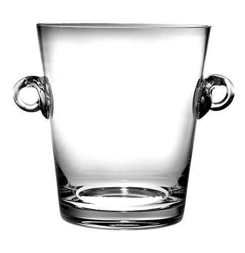 Barski - Glas - Eiskübel - Weinkühler - 18,4 cm H - mit 2 Griffen - klar - Made in Europe von Barski