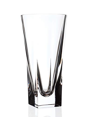 Barski Vase – quadratischer Boden – runde Glasvase – für Blumen – Rosen – bleifreies Kristall – 25,4 cm H Barski Vase – quadratischer Boden – runde Glasvase – für Blumen – Rosen – bleifreies Kristall – 25,4 cm H von Barski