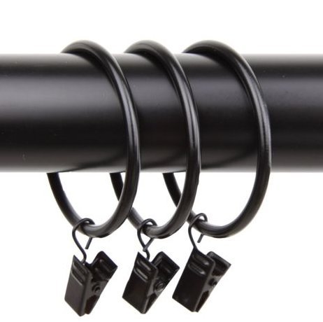 Clip Vorhang Ringe Ø50 mm schwarz (14 Stück Einheiten) von BarthSystème