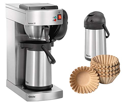 Bartscher / einfach-online Kaffeemaschine Aurora 22 + 250 Korbfilter + 2. Pumpkanne von Bartscher