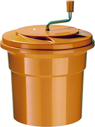 Bartscher Salatschleuder orange mit Wasserablaufschlauch, 25 Liter Gastronomiebedarf von Bartscher