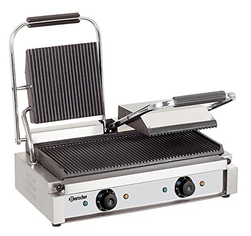 Bartscher A150671 Doppel-Kontaktgrill - Grillplatten gerillt von Bartscher