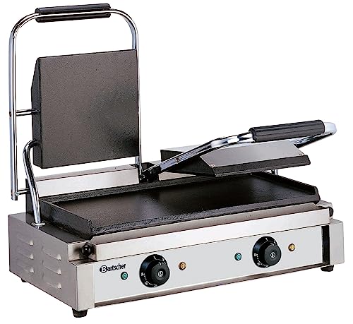 Bartscher Doppel-Elektro-Kontaktgrill 3,6 kW Grillplatten glatt Gastronomiebedarf von Bartscher