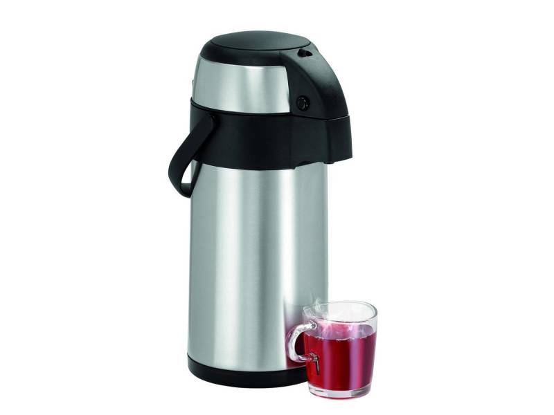 Bartscher Pump-Isolierkanne Isolierpumpkanne 3L, 3 Liter, Edelstahl, 150992 von Bartscher