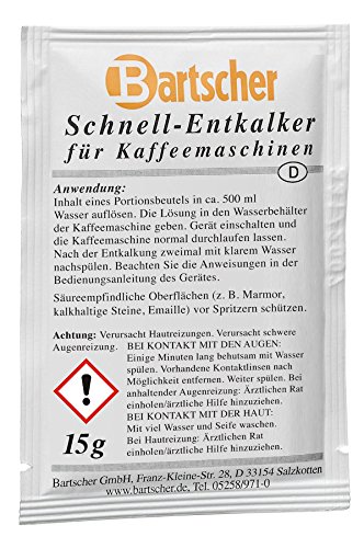 Bartscher Schnell-Entkalker für Kaffeemaschinen 15 x 15g von Bartscher