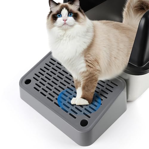 Bartuke Katzenstreu Rampe, Katzentreppe/Katzentoilettenrampe/Katzenfänger Litter Trapper mit Filterfunktion, leicht zu reinigen, Katzentoilettenstufe ideal für Kätzchen und ältere Katzen von Bartuke