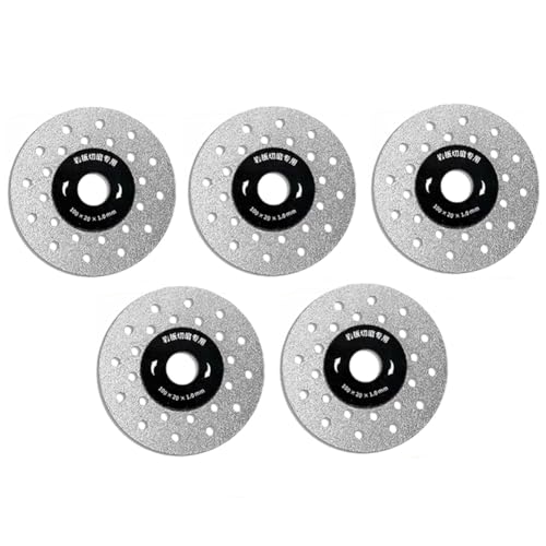 Barturry 5pcs Dia 100mm Steinschleife Schneidscheibe Ultra-Dünn Sägeblatt Multi-Loch-Scheibe Marmor Keramikfliesen-Glasschneiderplatte von Barturry