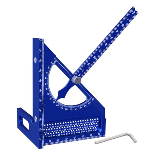 Barturry Einstellbarer Tischler -Quadrat -Prospraktor mit 180 -Grad -Markierungshandbuch -Aluminium Halbkreis -Set Scribing Lineal Blau Barturry Einstellbarer Tischler -Quadrat -Prospraktor mit 180 -Grad -Markierungshandbuch -Aluminium Halbkreis -Set Scribing Lineal Blau von Barturry