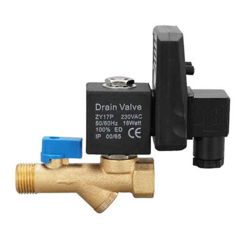 Barturry Elektronisches Entwässerungsventil für Druckluftfiltertrockner, Zeitgesteuert, OPT-B-AC220V (Einteilig) von Barturry