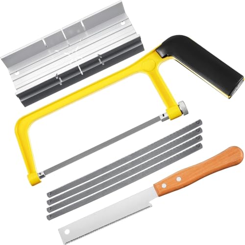 Barturry Gehrungskasten -Hacksaw -Werkzeug -Set Einstellbarer Schneidwinkel für Weichhandwerk Plastikschneide von Barturry