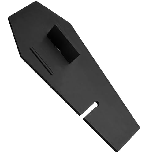Barydat Halloween-Dekorationen, Sarg-Badewannentablett, Gothic-Stil, Sarg, Serviertablett mit Tablet-Ständer, gruseliger Gothic-Badewannen-Caddy aus schwarzem Holz, für Halloween, Heimdekoration von Barydat