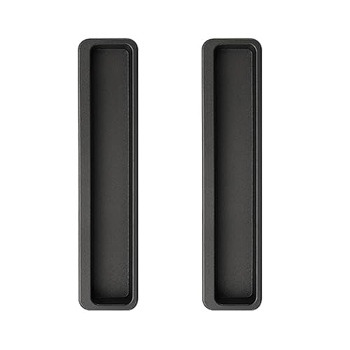 Bascabeen Schubladenknöpfe für Schiebetüren, Aluminiumlegierung, quadratisch, 111 mm, Schwarz, 2 Stück von Bascabeen