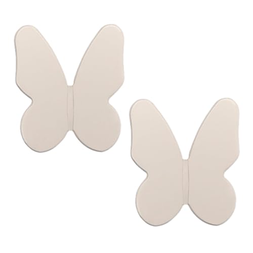 Schrankgriffe in Schmetterlingsform, Aluminiumlegierung, Schubladengriffe, Schranktürhebel für Kinderzimmer, Küche, Wohnzimmer, dekorative Beschläge, Grau, 2 Stück von Bascabeen