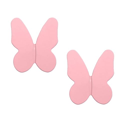 Schrankgriffe in Schmetterlingsform, Aluminiumlegierung, Schubladengriffe, Schranktürhebel für Kinderzimmer, Küche, Wohnzimmer, dekorative Beschläge, Rosa, 2 Stück von Bascabeen