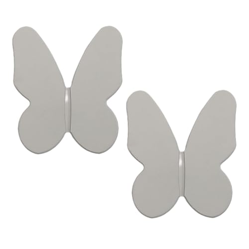 Schrankgriffe in Schmetterlingsform, Aluminiumlegierung, Schubladengriffe, Schranktürhebel für Kinderzimmer, Küche, Wohnzimmer, dekorative Hardware (dunkelgrau), 2 Stück von Bascabeen