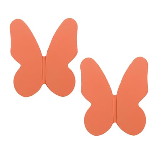 Schrankgriffe in Schmetterlingsform, Aluminiumlegierung, Schubladengriffe, Schranktürhebel für Kinderzimmer, Küche, Wohnzimmer, dekorative Hardware (orange), 2 Stück von Bascabeen