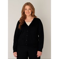 Base Level Curvy Cardigan "BAS-YVONNE", mit V-Ausschnitt und Knopfleiste von Base Level Curvy