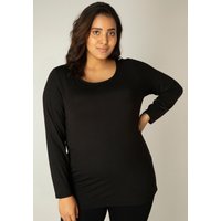 Base Level Curvy Langarmshirt, mit Rundhalsausschnitt von Base Level Curvy