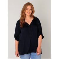 Base Level Curvy Shirtbluse "Yanina", mit V-Ausschnitt von Base Level Curvy