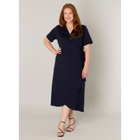 Base Level Curvy Wickelkleid "Abbie", Weich fließende Viskose-Mischqualität von Base Level Curvy