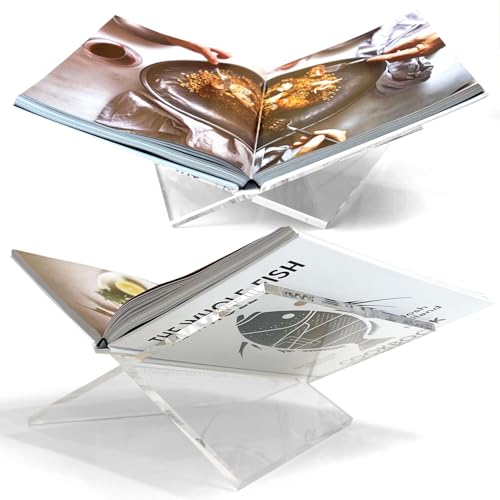 Baseline IGR | Acryl Buchständer | Groß | Buchablage | Zeitschriftenständer | Kochbuchständer | Rezepthalter | Offener Buchständer | Modernes Acryl | Zum Lesen und Präsentieren Ihres Lieblingsbuchs von Baseline IGR