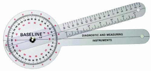 Baseline® Goniometer, Kunststoff 360°-ISOM-Goniometer, Länge 30 cm von Baseline
