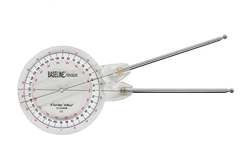 Baseline 12–1036 ausziehbarer Goniometer, 360 Grad Reichweite, ausziehbare Arme (22,9 cm, 66 cm) von Baseline