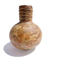 Vintage Handgemachte Ton Vase Mit Hand Geätzt Design Vintage Handgemachte Ton Vase Mit Hand Geätzt Design von BasementandCo