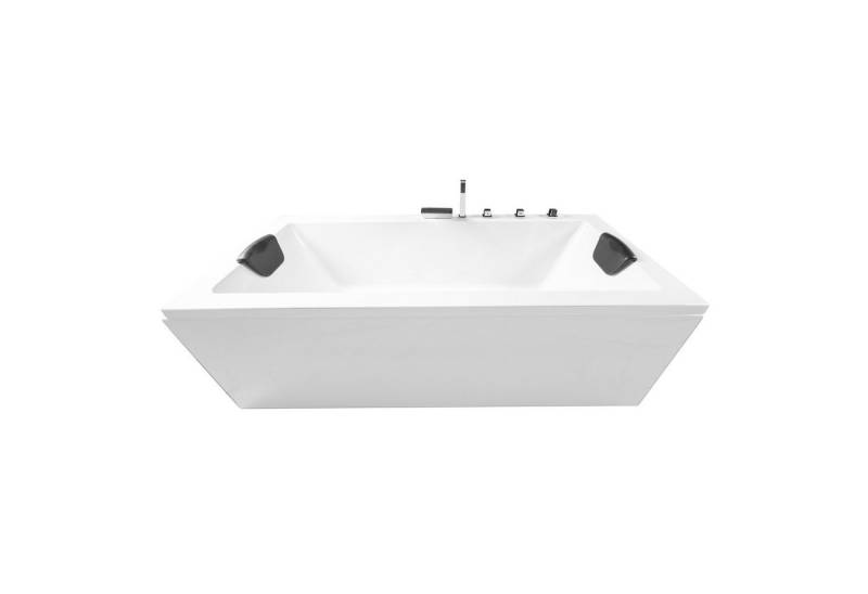 Basera® Badewanne Badewanne Naxos 140 x 75 cm, (Komplett-Set), mit Wasserfall, LED und Kopfstützen von Basera®