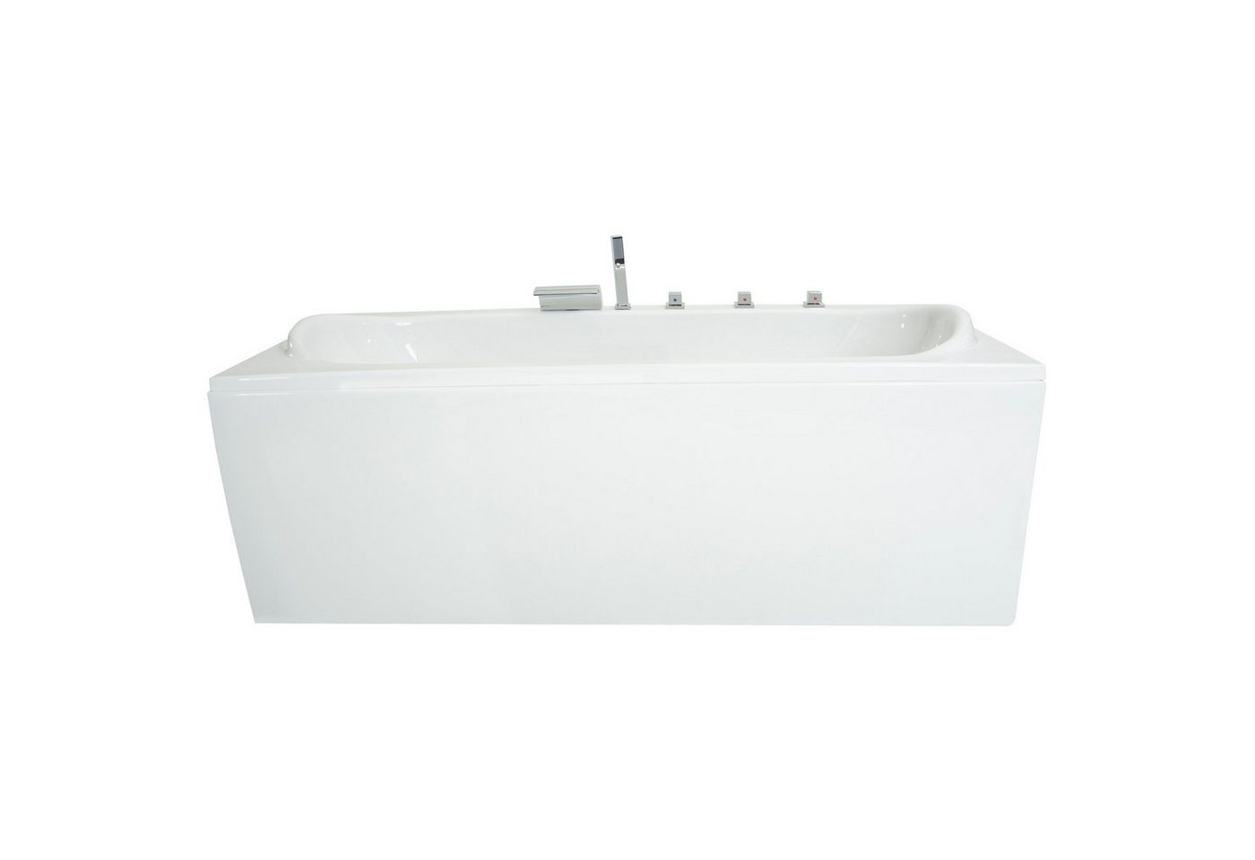 Basera® Badewanne Badewanne Palau 180 x 80 cm, (Komplett-Set), mit Wasserfall, LED und Kopfstützen von Basera®