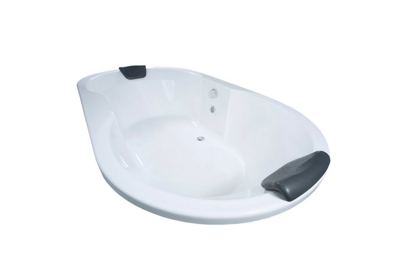 Basera® Badewanne Podest-Badewanne Corvo 195 x 100 cm, (Komplett-Set), mit LED und Kopfstützen von Basera®