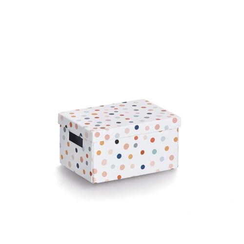 Aufbewahrungsbox "Konfetti" aus recyceltem Karton, ca. 18 x 25 x 13 cm von Basera