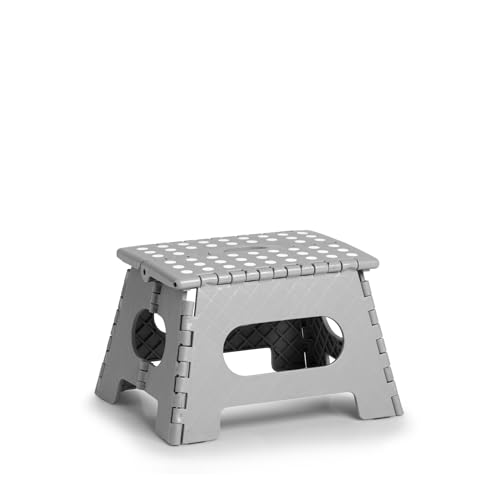Klappbarer Tritthocker Kunststoff grau 35 x 28 x 22 cm Klappbarer Tritthocker Kunststoff grau 35 x 28 x 22 cm von Basera