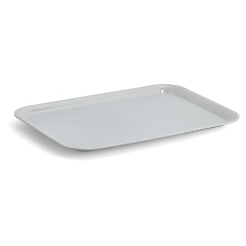 Serviertablett aus kratzfestem Kunststoff, grau, 43,5 x 32,5 cm von Basera