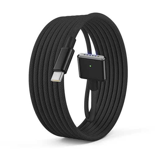 Basesailor MacBook Pro M4 Magnetisches 3 Ladekabel 3M,PD 140W USB C to Magnetic Safe 3 Kabel für MacBook Air (13" 15" M4 2025,M3 2024,M2 2023 2022),Pro (16" 14" M4 Pro Max M3 2024,M2 2023,M1 2021) von Basesailor