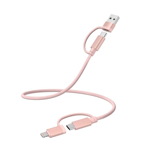 Basesailor Kindle Fire Multi USB C Ladekabel 0.3M,60W 4 in 1 Typ C Kabel mit USB-A/Lightning Adapter,USBC Universal Schnellladekabel für Paperwhite 11th 2021 12th 2022 2024,Samsung Tab S7,S23 S22 S21 von Basesailor
