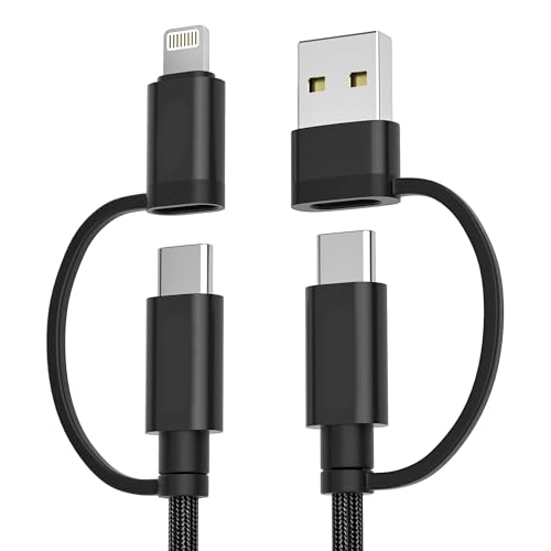 Ladekabel für Samsung Galaxy S24,Multi USB C Mehrfach Kabel 2M,60W 4 in 1 Typ C Kabel,USBC Universal Schnellladekabel mit USB A Adapter für Tablet S10 Plus Ultra S9 S8 S7 FE S6 Lite S5e S4,A9 A8 A7 5G von Basesailor